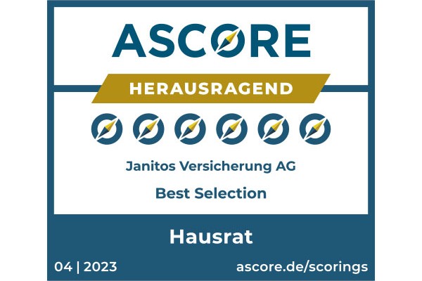 Janitos Hausratversicherung Best Selection 6 Kompasse | ASCORE Janitos Hausratversicherung Best Selection 6 Kompasse | ASCORE