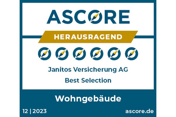 Janitos Wohngebäudeversicherung 6 Kompasse | Test ASCORE 2023