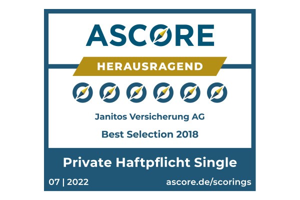 Janitos Privathaftpflichtversicherung Single herausragend | Test Ascore 2021