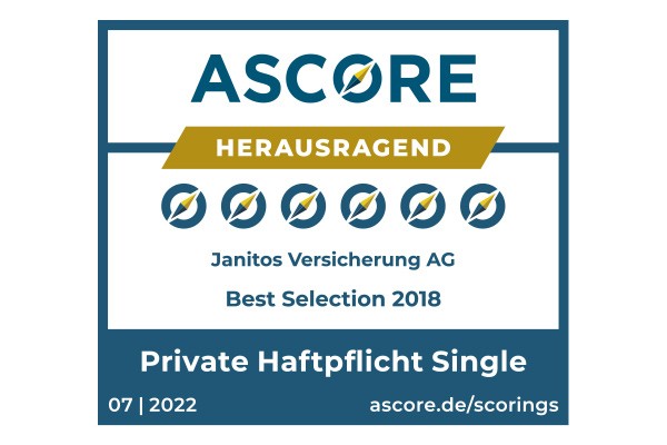 Janitos Privathaftpflichtversicherung Single herausragend | Test Ascore 2021 Janitos Privathaftpflichtversicherung Single herausragend | Test Ascore 2021