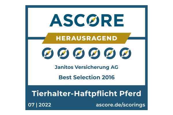 Janitos Pferdehalterhaftpflichtversicherung herausragend | Test Ascore 2021 Janitos Pferdehalterhaftpflichtversicherung herausragend | Test Ascore 2021