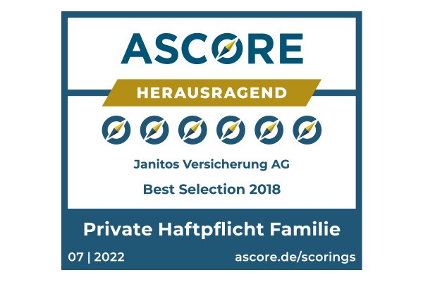 Janitos Privathaftpflichtversicherung Familie herausragend | Test Ascore 2021 Janitos Privathaftpflichtversicherung Familie herausragend | Test Ascore 2021