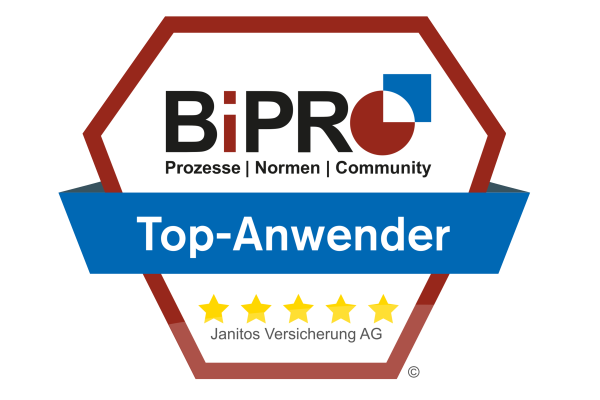 Janitos Auszeichnung BiPRO Top Anwender