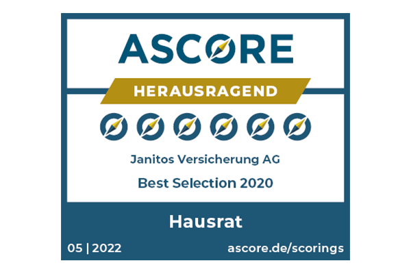 Janitos Hausratversicherung Best Selection 6 Kompasse | ASCORE Janitos Hausratversicherung Best Selection 6 Kompasse | ASCORE