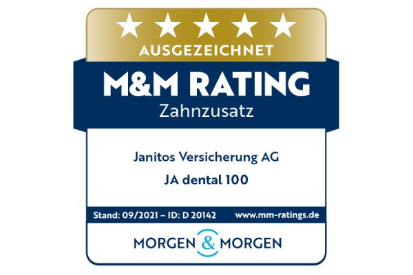 Janitos Zahnzusatzversicherung JA dental 100 6 Sterne| Morgen & Morgen 2021
